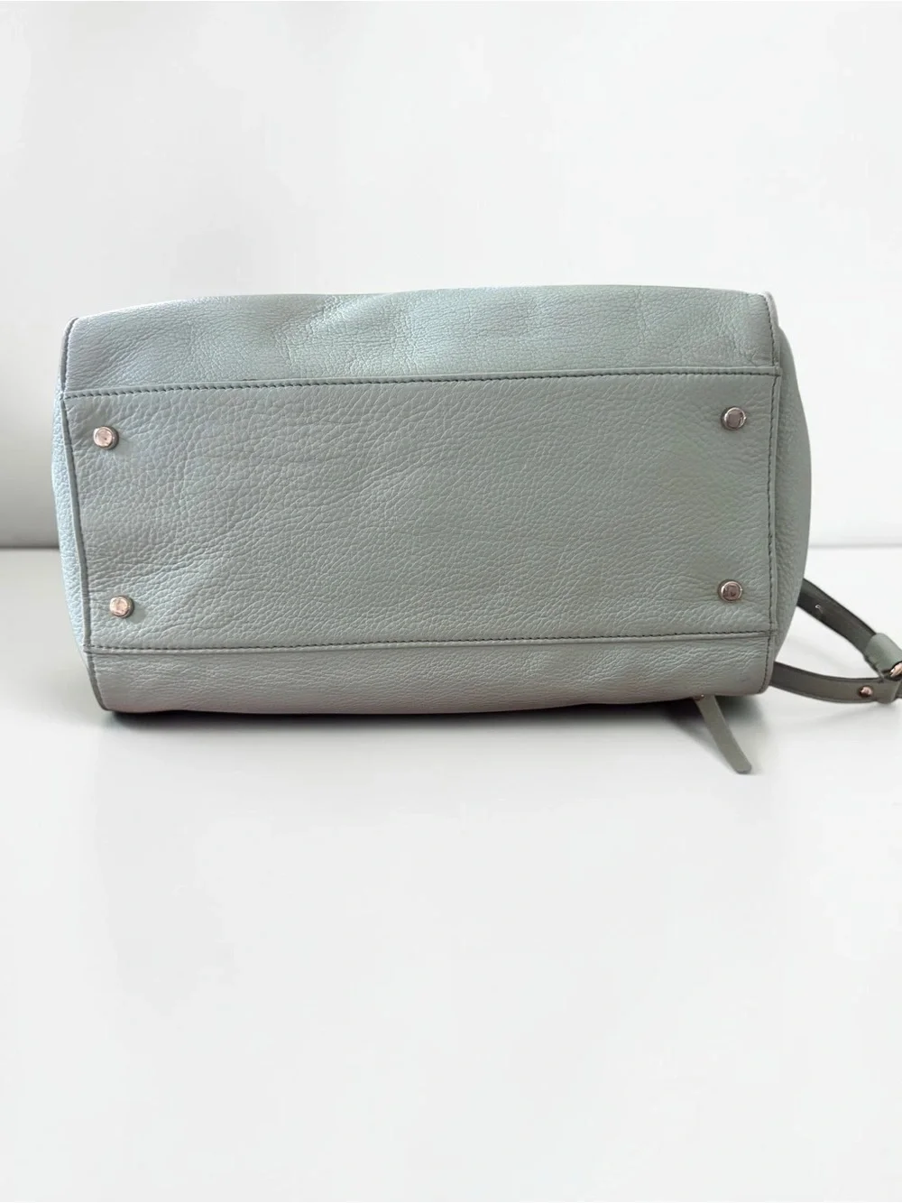 Kate Spade New York Mint Green/Blue Pebbled Leather Satchel Crossbody Purse